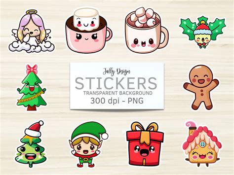 48 Kawaii Christmas Stickers Bundle. Christmas Stickers - Etsy