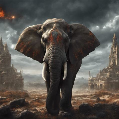 Elephant Gothic Fantasy Epic Cinematic Brilliant Stunning Intricate