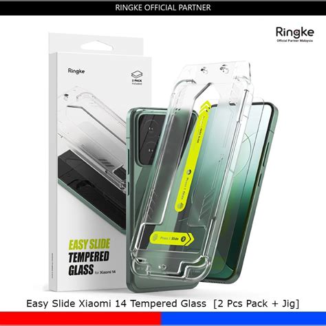 Ringke Easy Slide Xiaomi 14 Tempered Glass Screen Protector 2 Pcs Pack