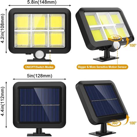 Set X Lampa Cu Incarcare Solara Cu Senzori De Amurg Miscare Si