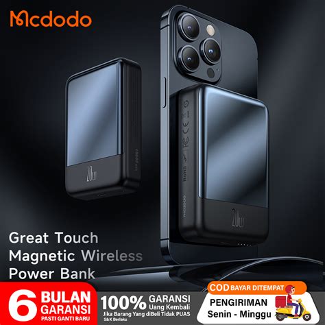 Jual MCDODO Mini PowerBank Magnetic Magsafe Wireless Fast Charging Type