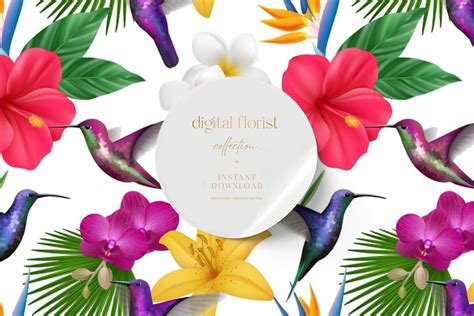 Floral Pattern, Floral Digital Paper Graphic by Digital Florist ...