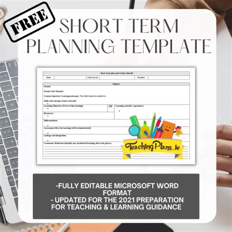 Short Term Planning Template for Weekly or Fortnightly Plans / Short ...