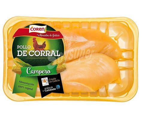 Coren Bandeja De Pechuga De Pollo De Corral Sin Hueso Y Sin Piel