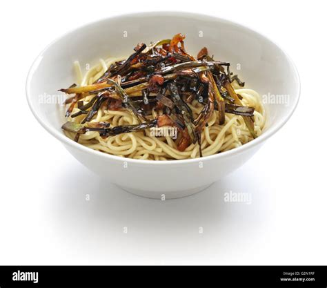 Noodles With Scallion Oil And Soy Sauce Chinese Shanghai Food Stock