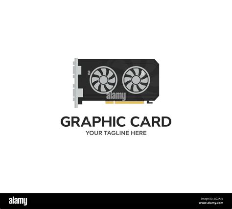 Computer graphic card, graphics card GPU logo design. Professional ...