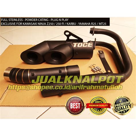 Jual Knalpot Kolong TOCE Blackdoff Underbelly Ninja 250 FI Karbu Z250