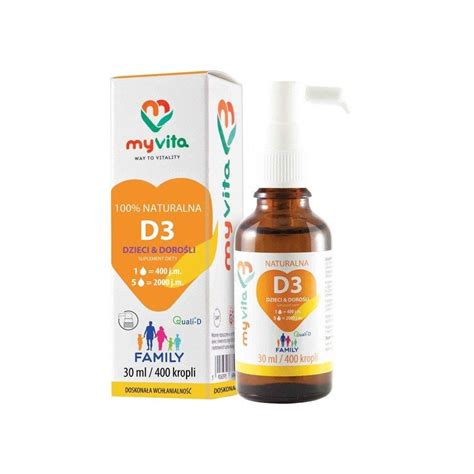 MyVita witamina D3 dzieci i dorośli krople 30 ml cena Apteka