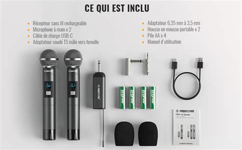 Phenyx Pro Syst Me De Micro Num Rique Sans Fil Avec Microphones