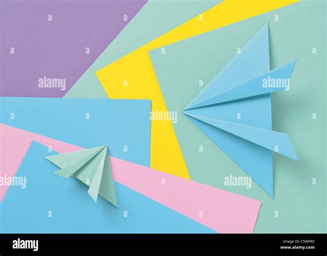 Colored paper origami Stock Photo - Alamy