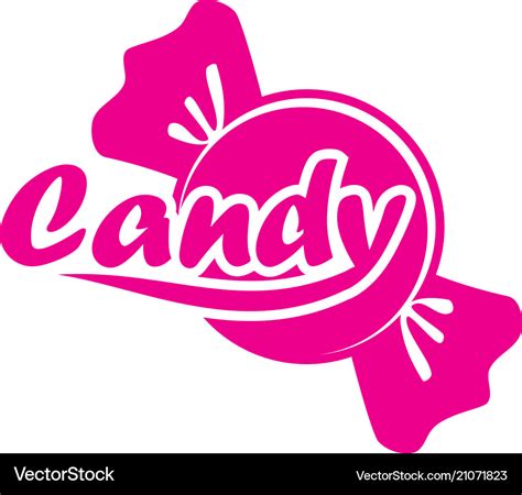 Candy logo design template Royalty Free Vector Image