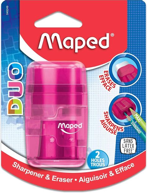 Maped Connect Duo 2 Hole Sharpenereraser Combo Assorted Colors