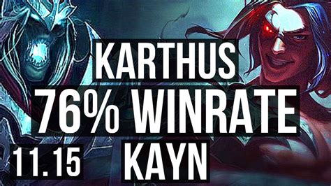 KARTHUS Vs KAYN JUNGLE 76 Winrate 8 1 5 1 7M Mastery Godlike