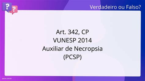 Qscon Direito Art Cp Vunesp Auxiliar De Necropsia Pc