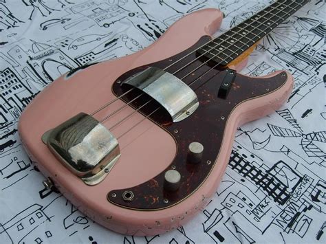 P Bass Pink Bass Guitar Guitar Fender Bass