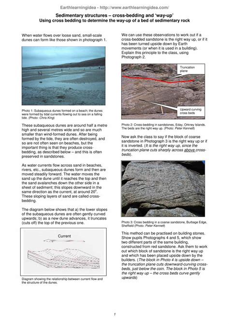 (PDF) Sedimentary structures – cross-bedding and ‘way … - 1 Sedimentary structures – cross ...