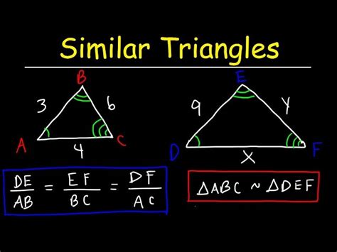 Similar Triangles And Figures Enlargement Ratios Proportions