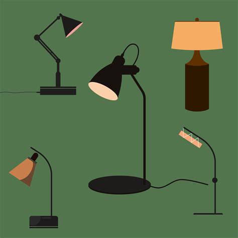 Flat Illustration Of Table Lamp Vector Art At Vecteezy