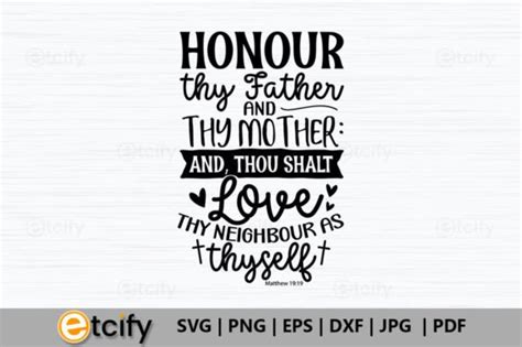 Honour Thy Father and Thy Mother Graphic by etcify · Creative Fabrica