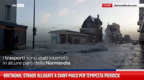 Bretagna Strade Allagate A Saint Malo Per Tempesta Pierrick YouTube