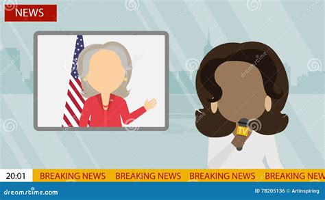 Breaking news on tv. stock vector. Illustration of concept - 78205136