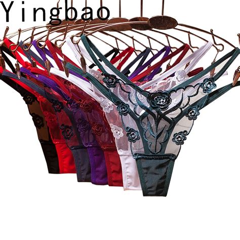 Yingbao Underwear Plus Size Sexy Lace Underwear Woman G String See