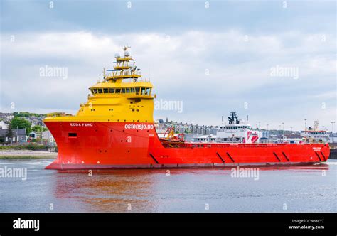 Ostensjo Rederi Fleet Ship Edda Ferd Offshore Supply Vessel Leaving