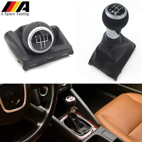 5 6 Speed MT Manual Gear Shift Knob Lever Stick Arm Pen Gaiter Boot