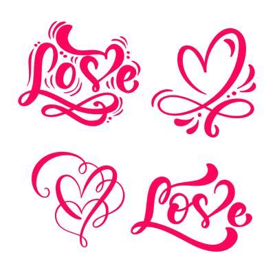 Love Calligraphy Vector Art, Icons, and Graphics for Free Download