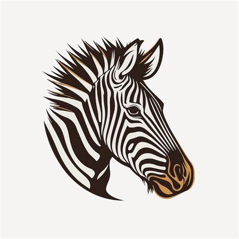 Premium Vector | A picture of a zebra with a brown and black stripes.