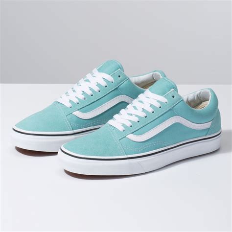 Vans Old Skool Womens Skate Shoe Aqua Hazetrue White Boardworld Store