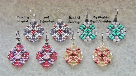 Dazzling Crystal And Superduo Beaded Earrings Tutorial Youtube