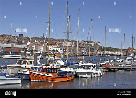 Upper Harbour Whitby North Yorkshire Uk Stock Photo Alamy