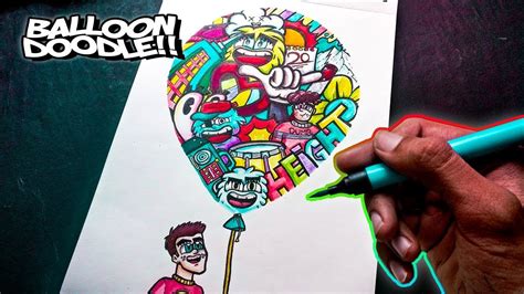 Balloon Doodle [timelapse Illustration] Youtube