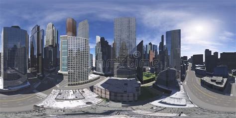 Cityscape Environment Map Hdri Map Equirectangular Projection