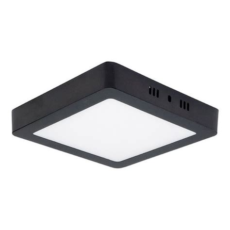 Plaf N De Led Aplicar Bordes Negro Cuadrado W X Cm