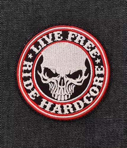 Parche Bordado Calavera Ride Hardcore Cuotas sin interés