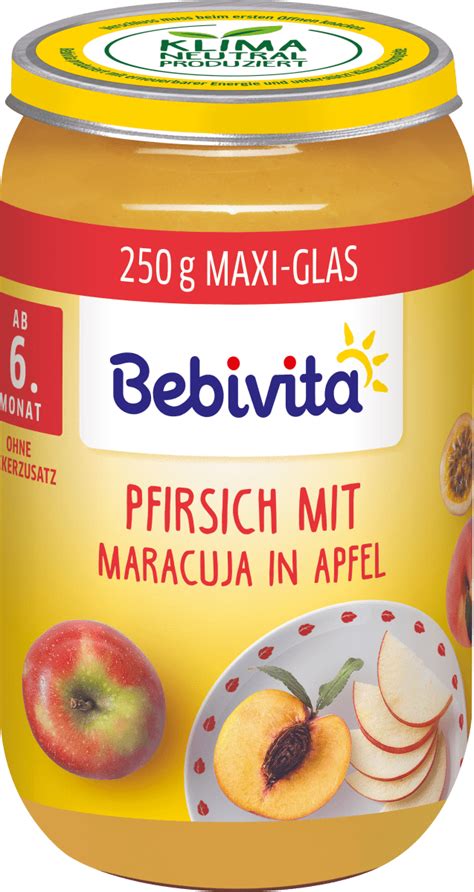 Bebivita Früchte Pfirsich mit Maracuja in Apfel ab dem 6 Monat 250 g