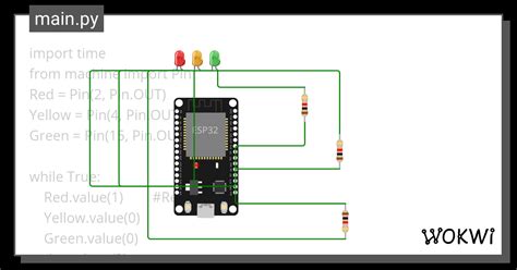 Traffic Light Wokwi Esp Stm Arduino Simulator