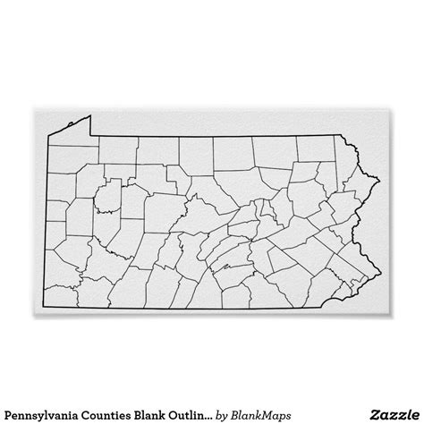 Blank Pennsylvania County Map