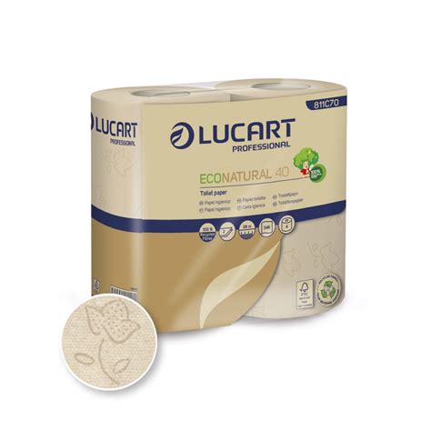 Papel higiénico 4 rollos Lucart Eco Natural 40