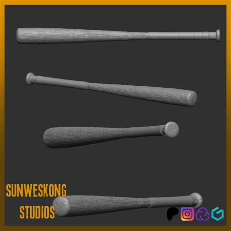 ⚾ Baseball Bat 1/12 Scale Weapon・ STL File for 3D printing・Cults