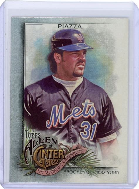 2022 Allen Ginter Mike Piazza Hot Box Silver Portrait Rainbow Foil NY