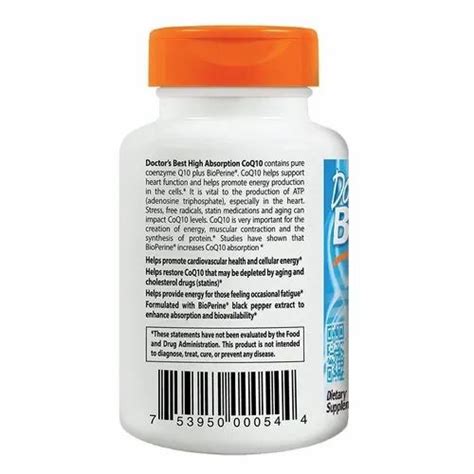 Doctor S Best High Absorption Coq With Bioperine Mg Veggie