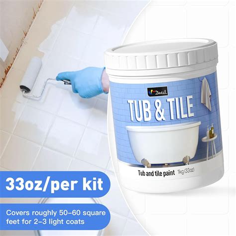 DWIL Tile Paint Tub And Tile Refinishing Kit With Tools Tub