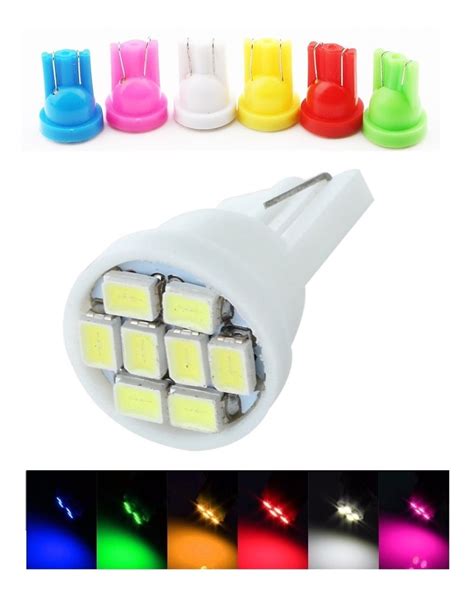 Kit 20 Lampada T10 8 Led Cores Pingo Luz Atacado MercadoLivre