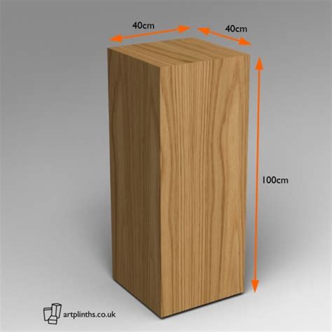 Oak Plinth Pedestal Artplinths Display Column Hardwood Plinth