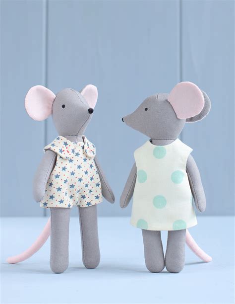 Pdf Two Mini Mice Sewing Pattern And Tutorial Diy Animal Etsy