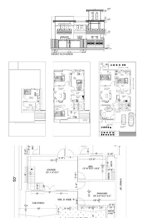 2D Floor Plan and House Design in AutoCAD