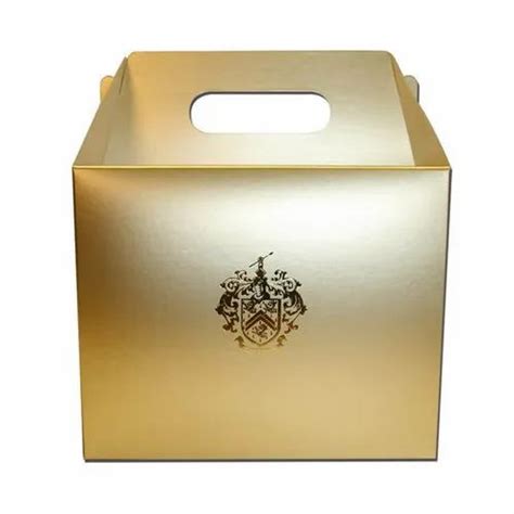 Printed Duplex Paper Cake Packaging Box 2000 Gram Without Window At